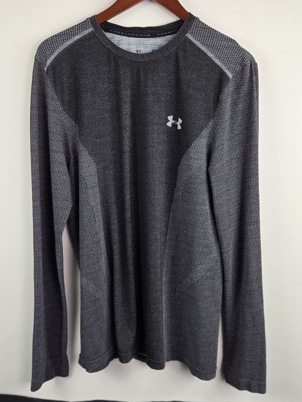 Under Armour Threadborne T Shirt Mens XL Multicolor Long Sleeve Seamless Slim
